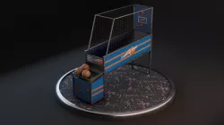 Hoops Basketball Arcade  Machine - PBR GameReady Low-poly 3D model