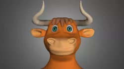 Humanoid 3D Cartoon Bull 3D model