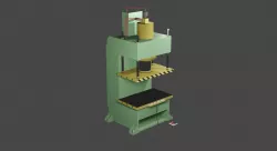 Hydraulic press stamping machine for forming metal sheet 3D model