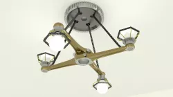 Industrial ceiling lamp  3D model
