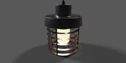 industrial ceiling lamp Low-poly 3D model