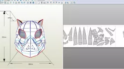 Inosuke Foam Head Template Cosplay Kimetsu No Yaiba Demon Slayer 3D model