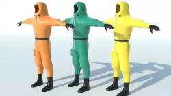 Isolation Suit Low-poly 3D model