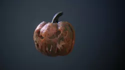 jack o lantern  halloween pumpkin head  Low-poly 3D model