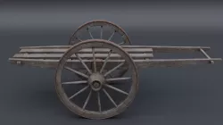 Japanese Cart Low-poly 3D model