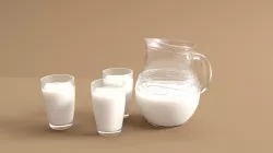 Jug and glasses with milk 3D model