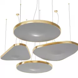 LED fabric pendant lamp PETALE By LUCEPLAN 3D model