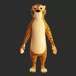 Leopard Cartoon 3D model