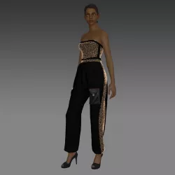 Leopard outfit 3D model