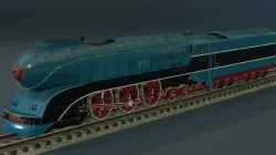 Locomotive 2-3-2B Low-poly 3D model