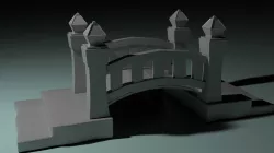 LOW POLY BRIDGE Low-poly 3D model