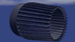 Low-poly Science Fiction   3D-Thrust Vectoring Variable Nozzle  Low-poly 3D model