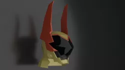 Low-Poly Terra Helmet - Kingdom Heart BBS Low-poly 3D model