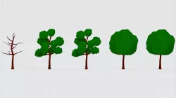 Low poly tree models Low-poly 3D model