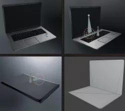 Lowpoly Notebook Blender-29 Version Low-poly 3D model