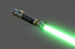 Luke Skywalker Lightsaber Return of the Jedi  Low-poly 3D model