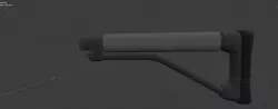 M4 AR-15 Double Star Skeleton Stock 3D model