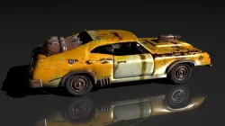 Mad Max Car Low-poly 3D model