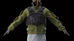 MALE JACKET VEST MASK  3D model