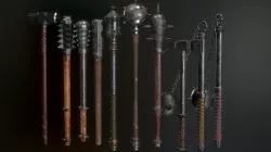 Medieval Weapons Mace Collection - 01 Low-poly 3D model