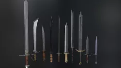 Medieval Weapons Sword Collection - 01 Low-poly 3D model