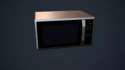 Microwave PBR Game Ready Model Low-poly 3D model Low-poly 3D model