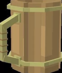 Minecraft wooden mug 3D model