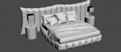 modern bed 3d  models 3D model