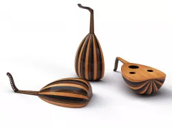 Moroccan lute traditional music culture 3D model