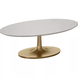 Nero White Marble Oval Coffee Table Crate and Barrel 3D model