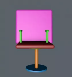 new 3d model chair revolving c4d  animation for games cartoon Low-poly 3D model