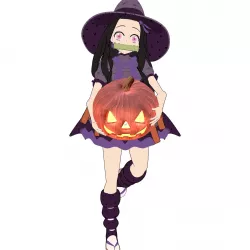 Nezuko Halloween Low-poly 3D model