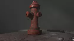 Old Fire Hydrant Low-poly 3D model