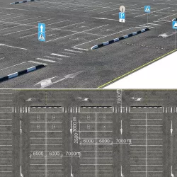 Open parking  3D model