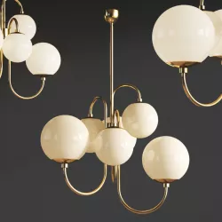 Pelle Chandelier Gooseneck West Elm 3D model