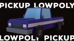 Pickup - lowpoly Low-poly 3D model