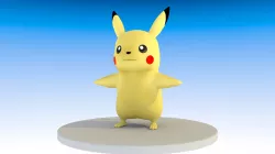 Pikachu Pokemon  Low-poly 3D model