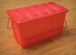 Plastic Box Low-poly 3D model