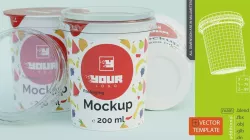 Plastic cup with a cap 3D model