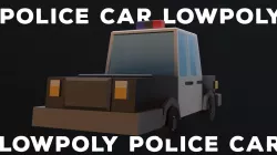 Police car - lowpoly Low-poly 3D model