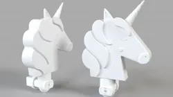 Porcelain Unicorn Night Light 3D model