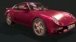 Porsche 911 993 Turbo Low-poly 3D model