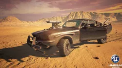 Post Apocalyptic car Low-poly 3D model