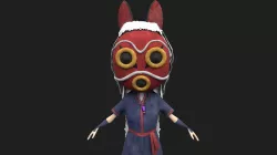 Princess Mononoke Low-Poly Low-poly 3D model