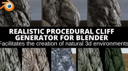 Realistic Cliff Generator for Blender   PROMO half price 3D model