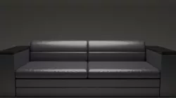Realistic modern leather sofa 3D model