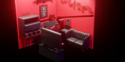 Red and Black Gaming setup  3D model