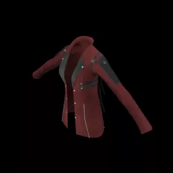 Red Leather Jacket Low-poly 3D model