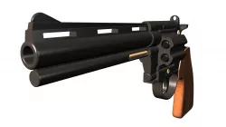 REVOLVER BLACK PYTHON 357 MAGNUM Low-poly 3D model