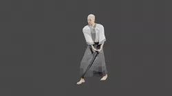 Samurai Low-poly 3D model